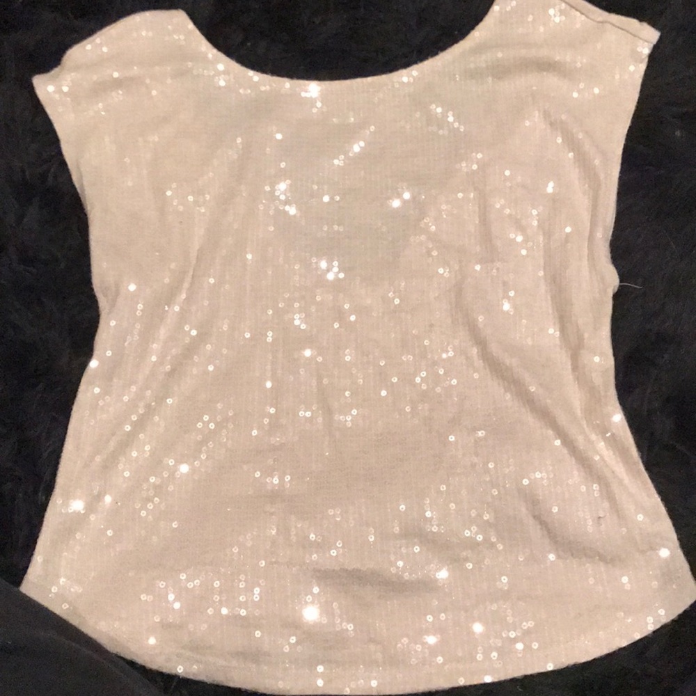Sparkly top with low back